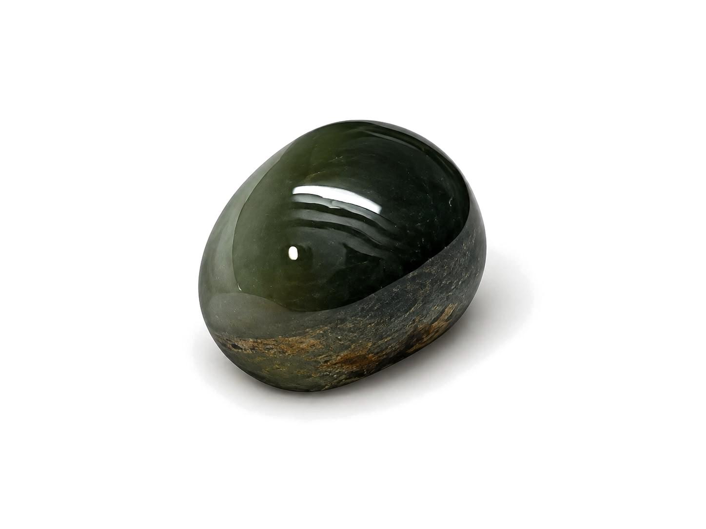 Kocie oko zielone – kaboszony, 12 × 10 mm